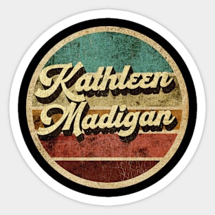 Tanatoraja, circle retro faded Kathleen Madigan Sticker